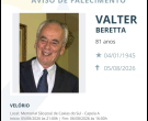 Nota de pesar — Valter Beretta